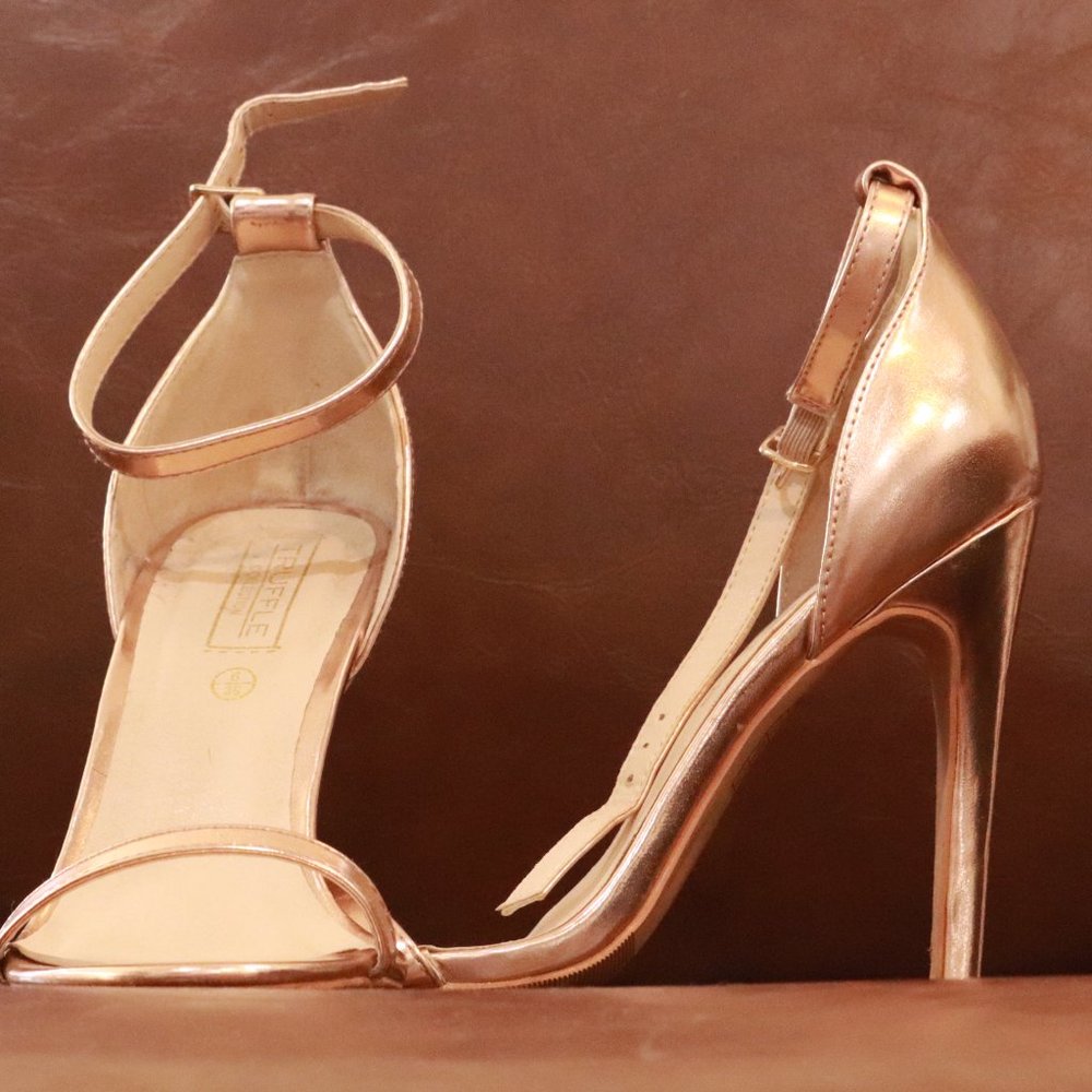 Truffle Collection, Open Toe, Ankle Strap Copper … - image 2